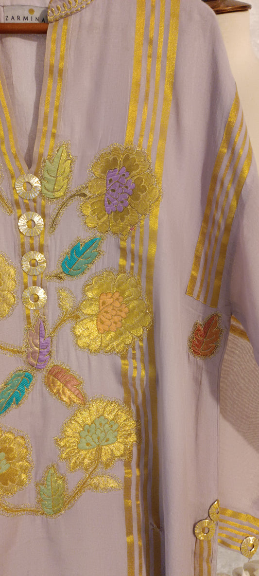 Summer Edit - Dhaka Malmal Kimkhawab Collection  - Cool Lavender