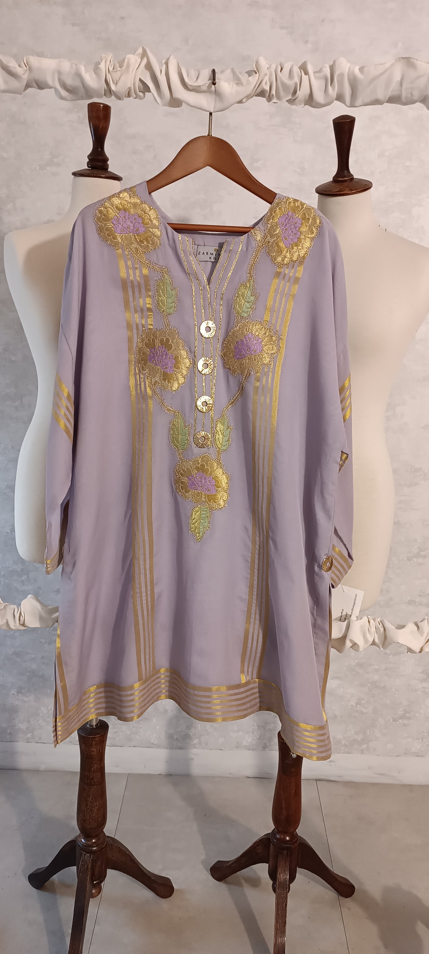 Summer Edit - Malmal Kimkhawab Collection  - Cool Lavender