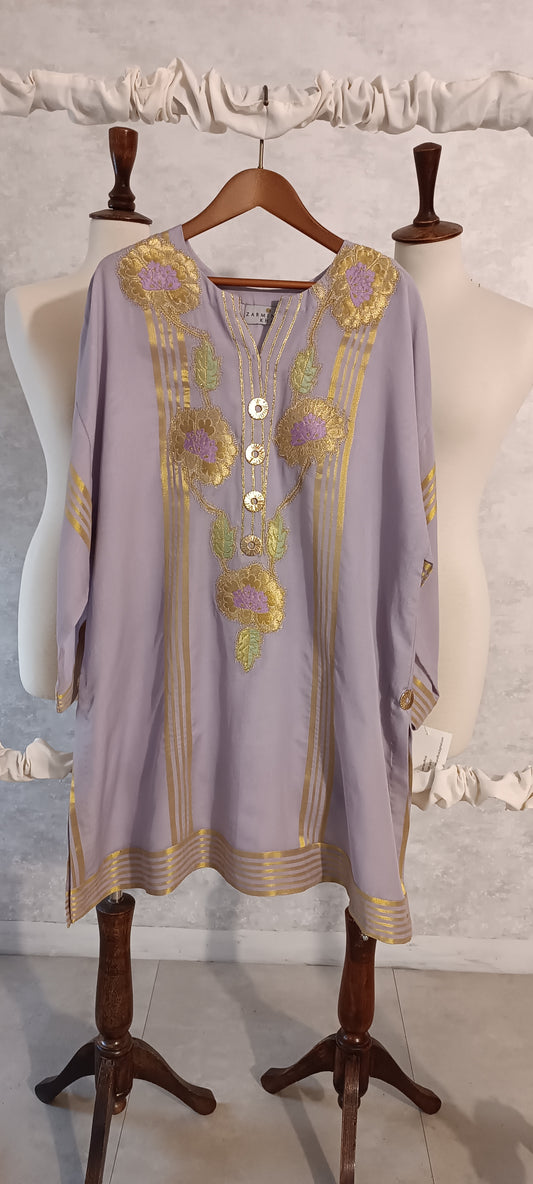 Summer Edit - Malmal Kimkhawab Collection  - Cool Lavender