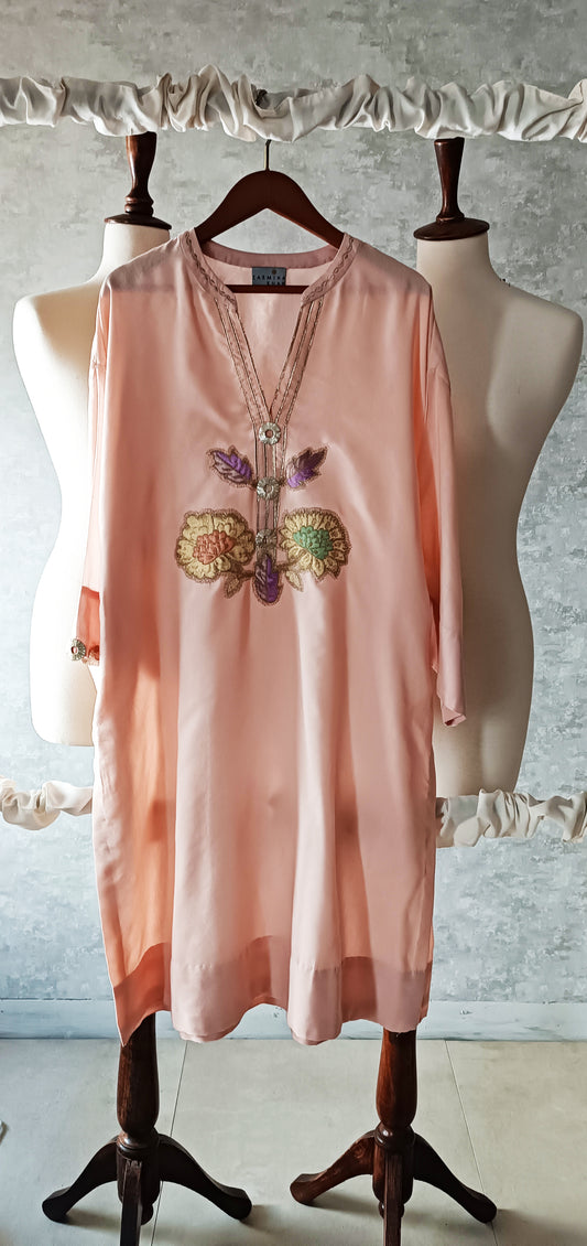 Pure Dhaka Malmal Kimkhawab Collection - Light Gulabi