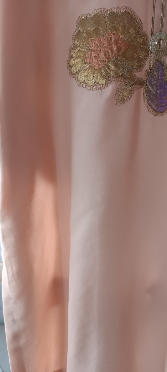 Pure Dhaka Malmal Kimkhawab Collection - Light Gulabi