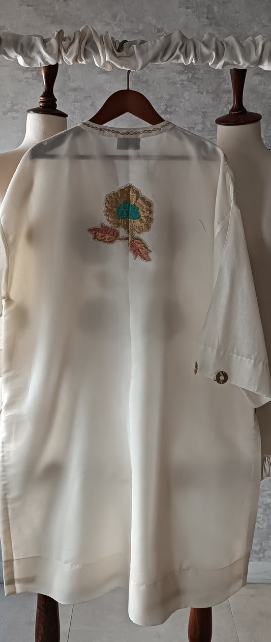 Summer Edit - Kara Cotton Kimkhawab Collection - Ecru White