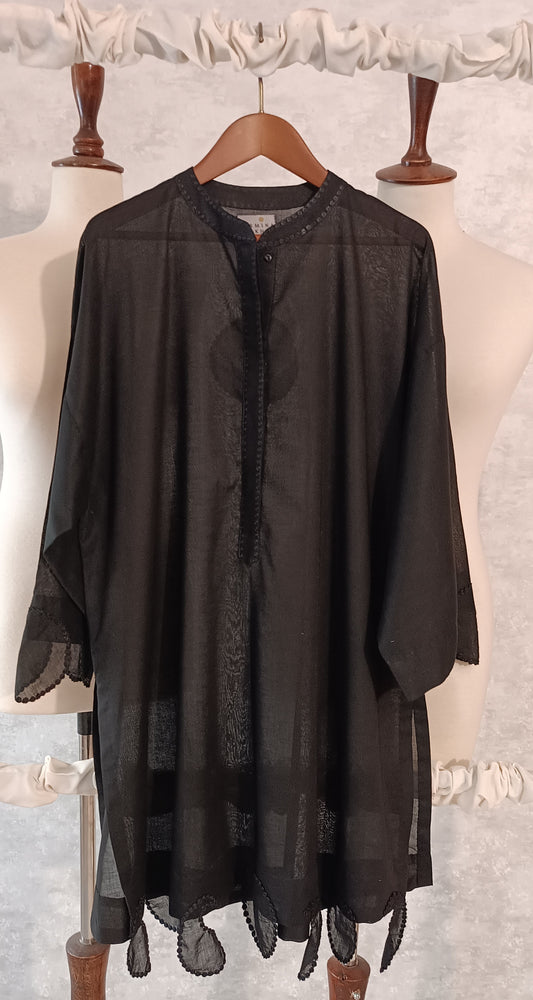 Black Edit - Malmal Kurta with Embroidery