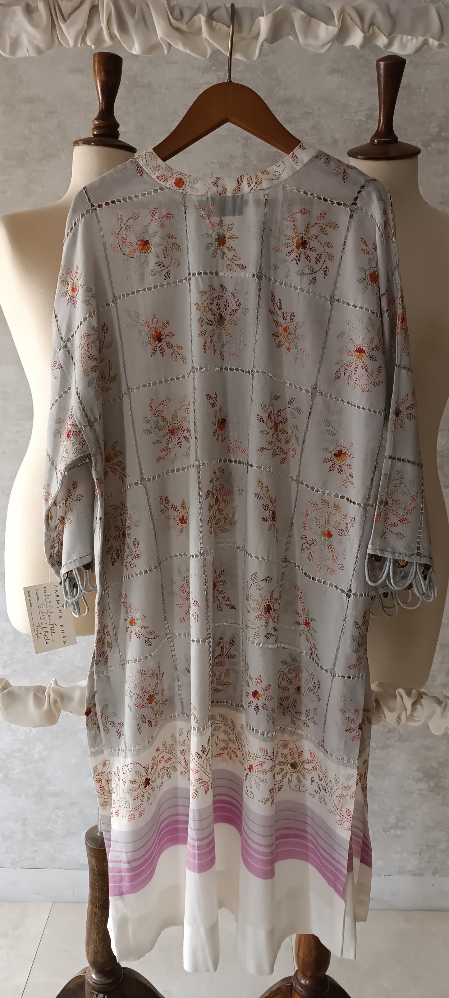 Summer Edit - Tarkashi with Kacha Tanka  - Cool Grey