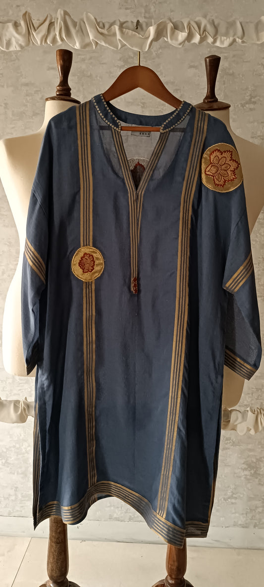 Summer Edit - Dhaka Malmal Kurta (Royal Blue)