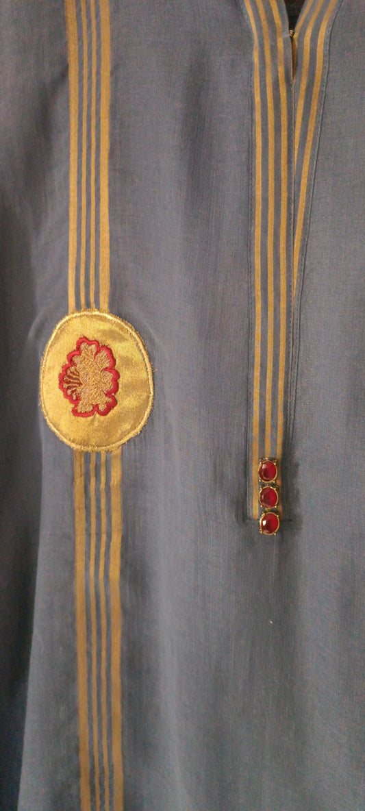 Summer Edit - Dhaka Malmal Kurta (Royal Blue)