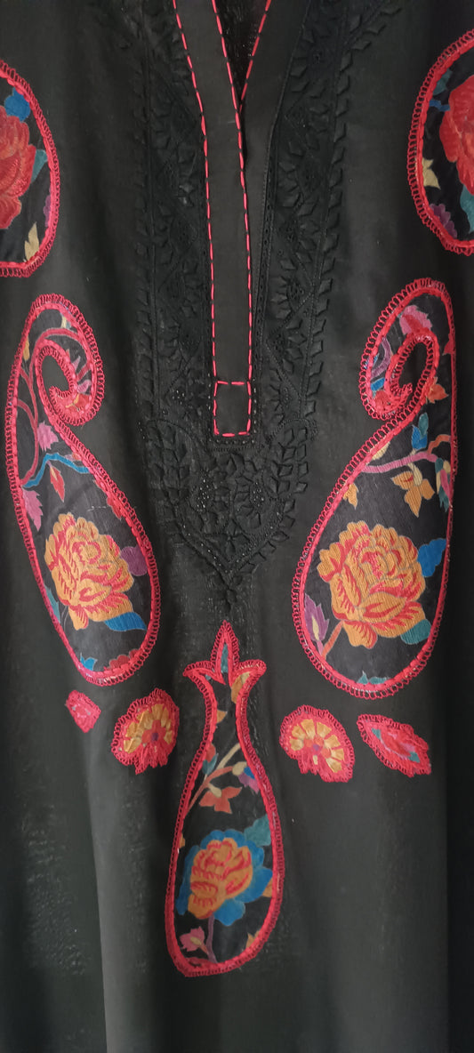 Summer Edit  - Black with Paisely Applique