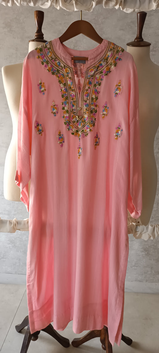 Mani (Autumn Edit ) -  Malmal Kurta Flamingo Pink