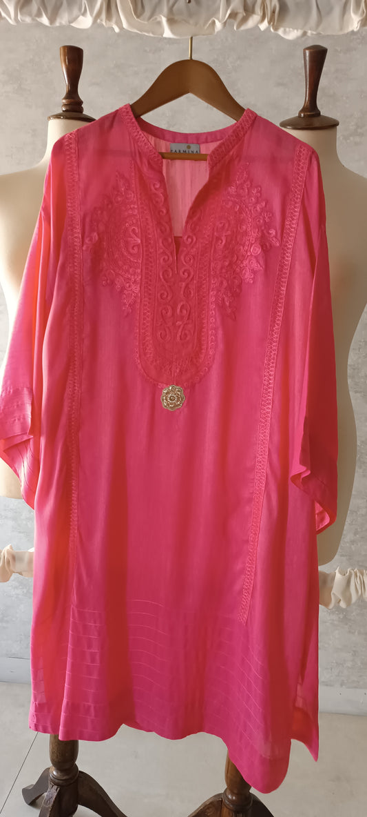 Summer Edit - Slub Silk  - Rani Pink & Earthy Lavendar