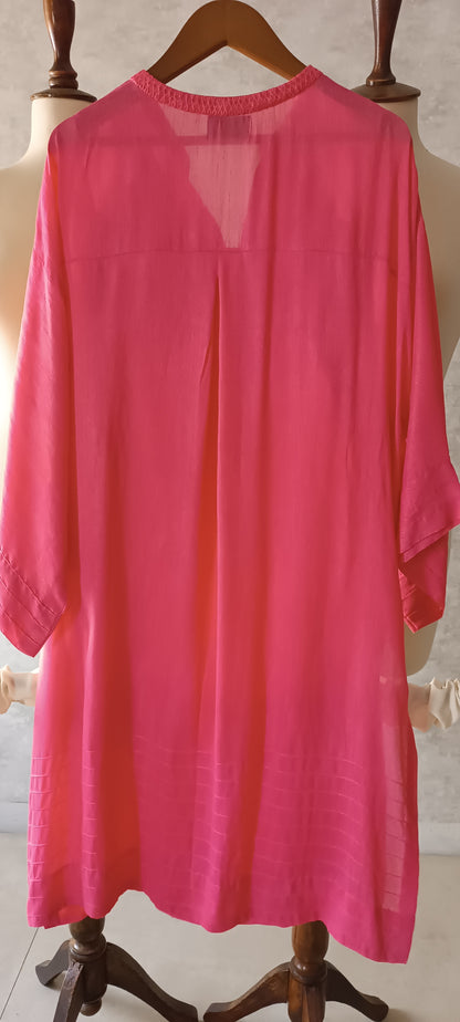 Summer Edit - Slub Silk  - Rani Pink