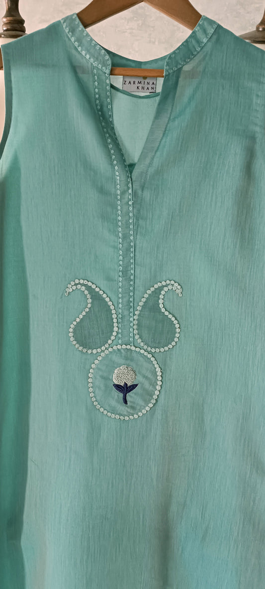 Summer Edit - Pure Chanderi (Light Teal)