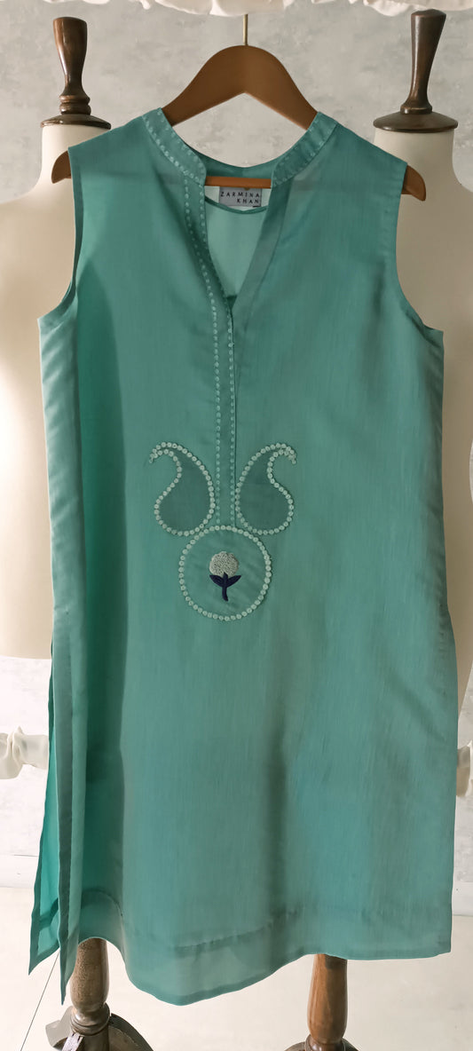 Summer Edit - Pure Chanderi (Light Teal)