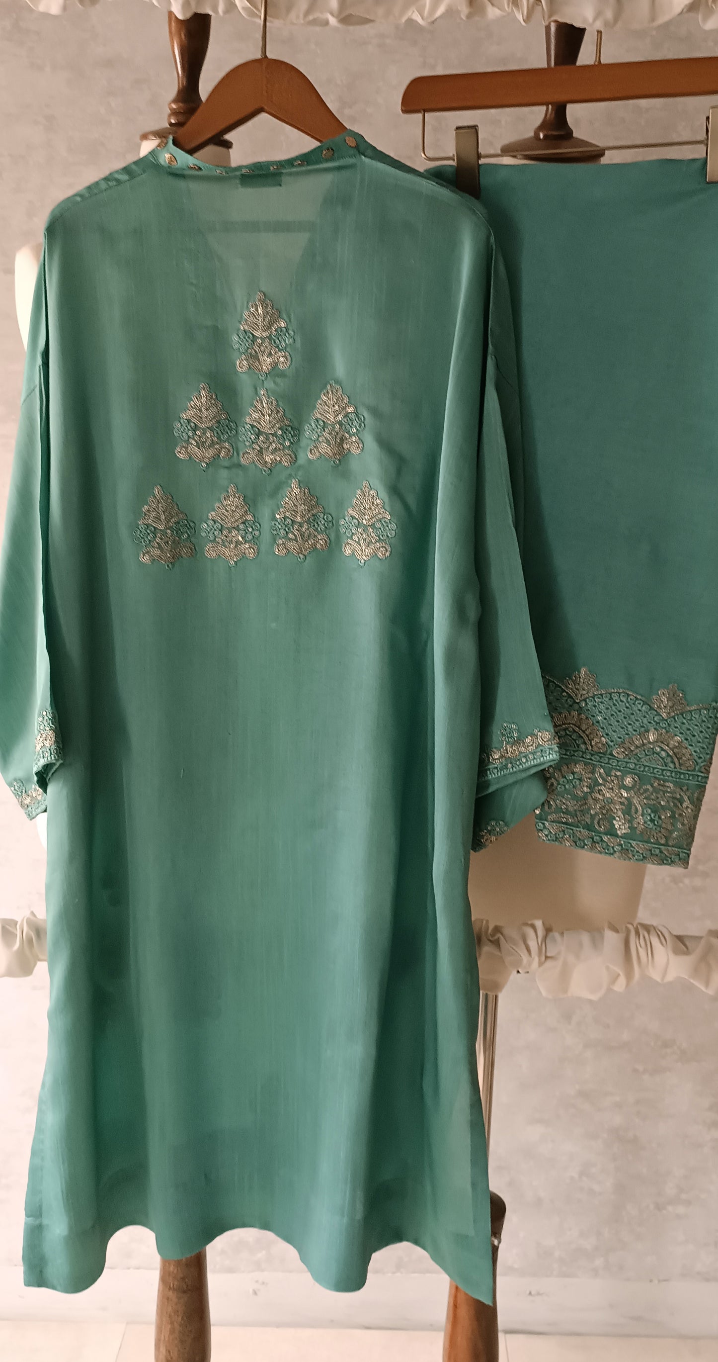 Dholki Edit - Maple Raw Silk - Earthy Green