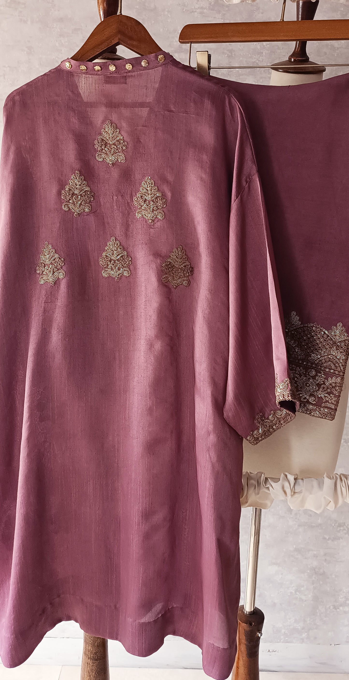 Dholki Edit - Maple Raw Silk - Earthy Lavendar