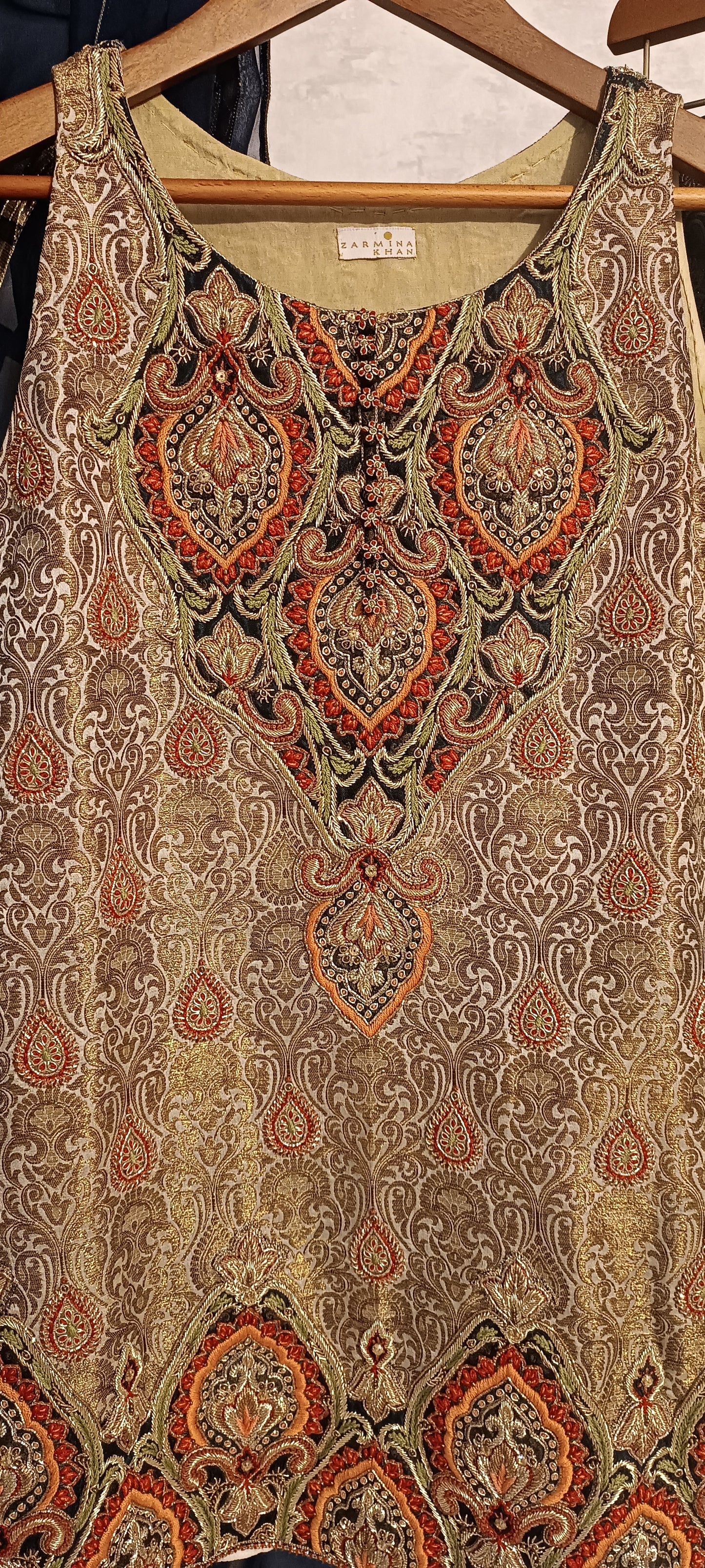 Wedding Edit - Pure Jamawar Rani Embellished Set