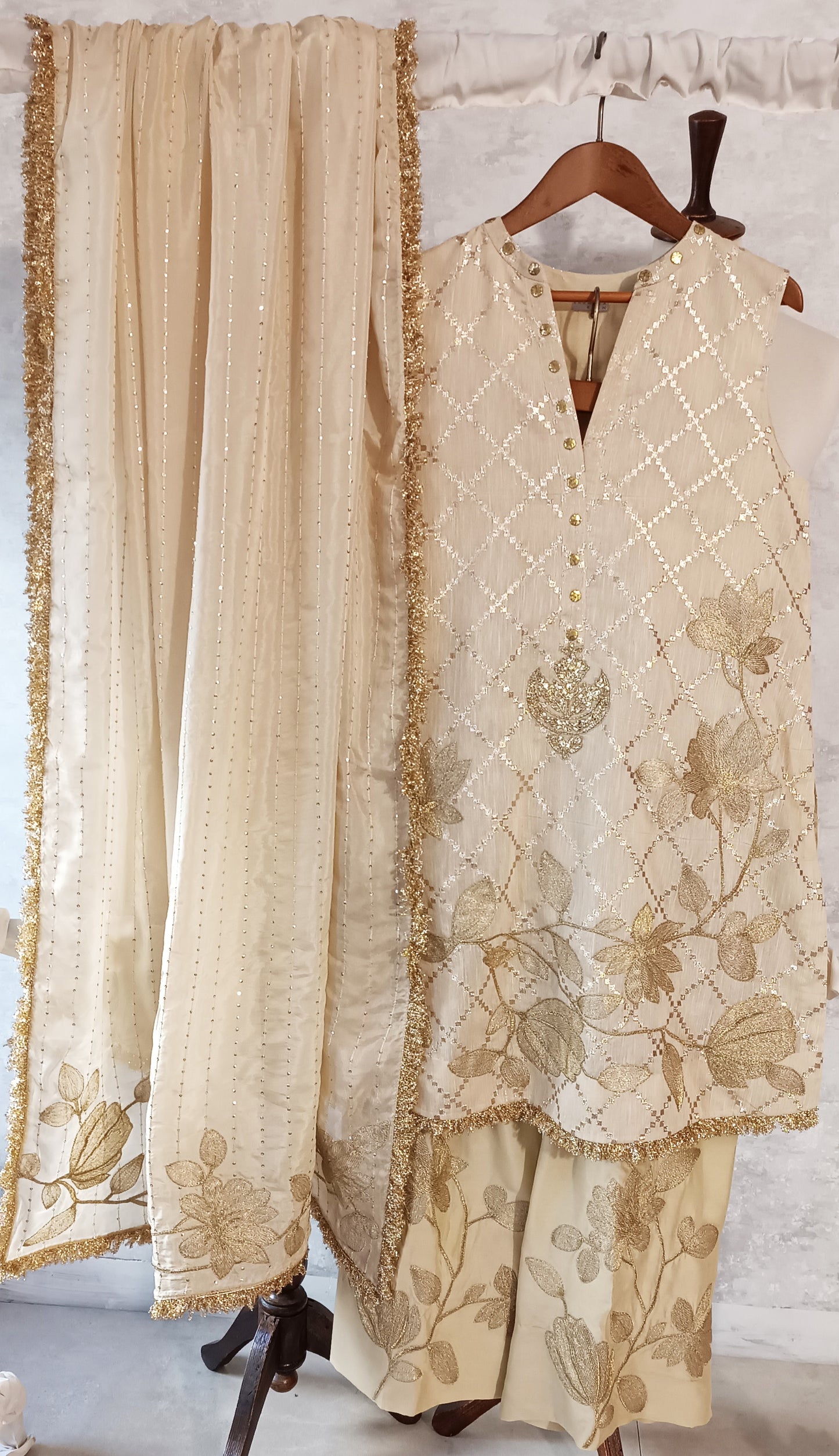 Dholki Edit - Pure Paper Silk Chaand Tara - Linen Beige