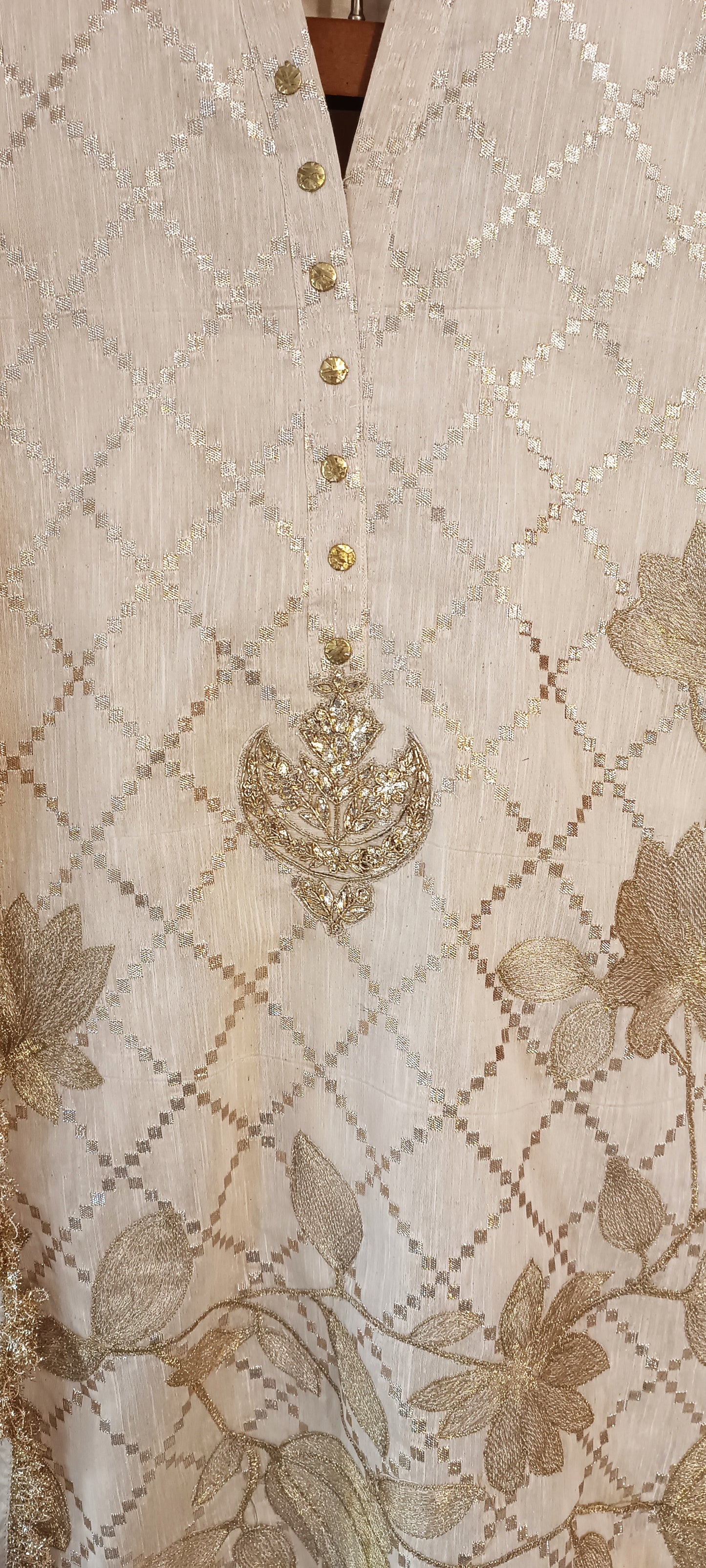 Dholki Edit - Pure Paper Silk Chaand Tara - Linen Beige