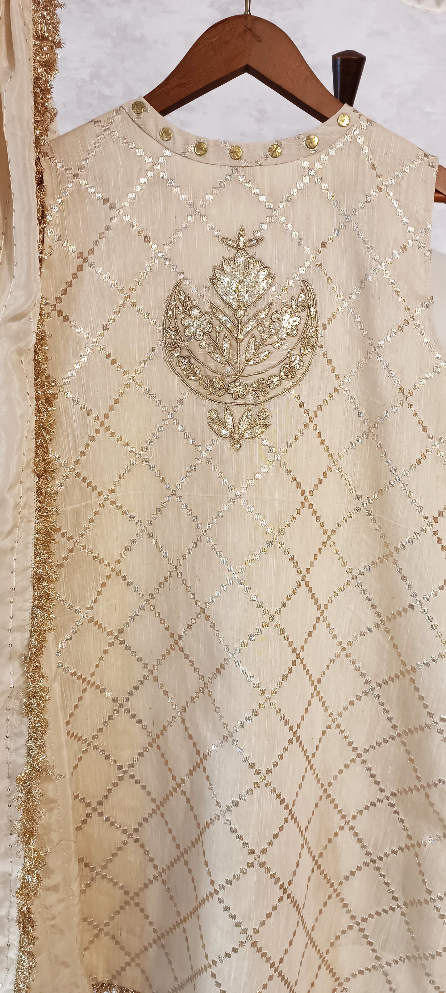 Dholki Edit - Pure Paper Silk Chaand Tara - Linen Beige