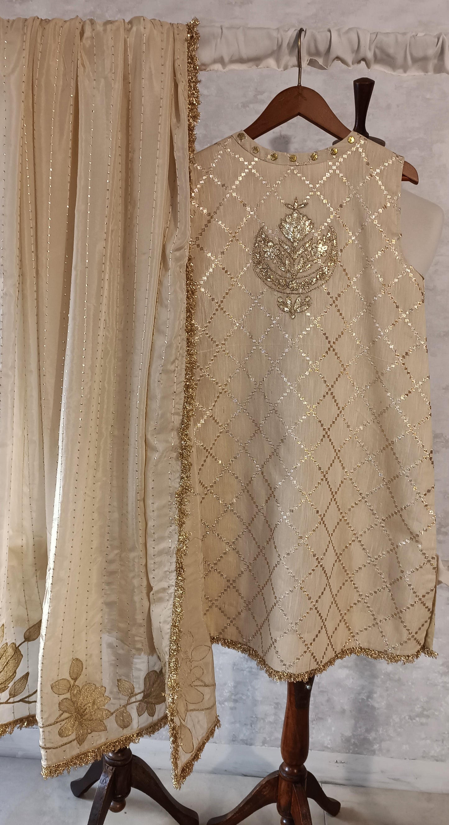Dholki Edit - Pure Paper Silk Chaand Tara - Linen Beige