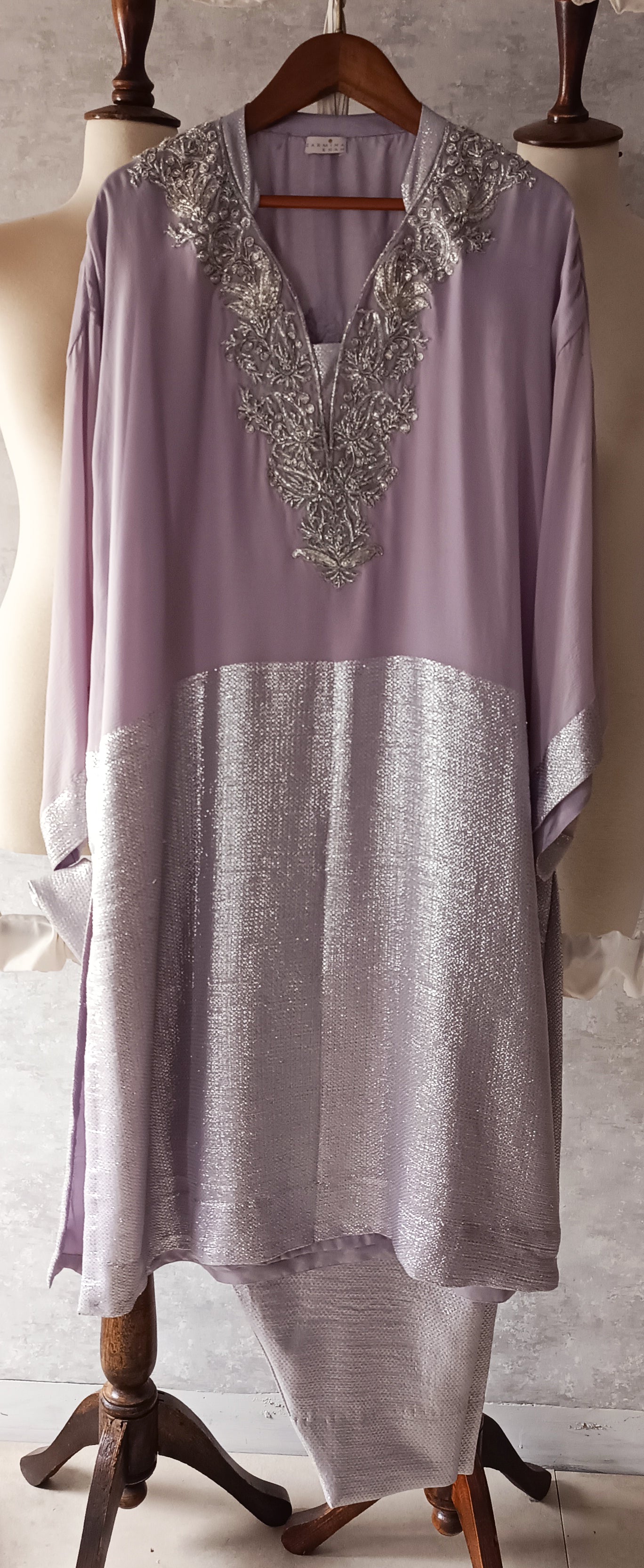 Wedding Edit - Pure Chaandi Zari Chiffon - Dreamy Lavendar