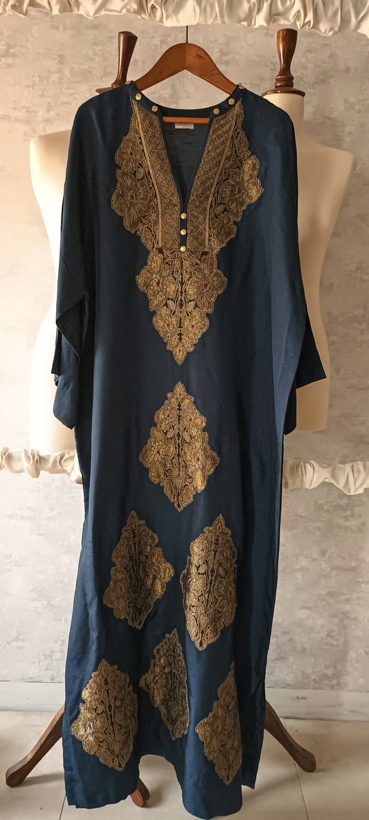 Dholki Edit - Kaftan - Kimkhawab Applique (Deep Blue)