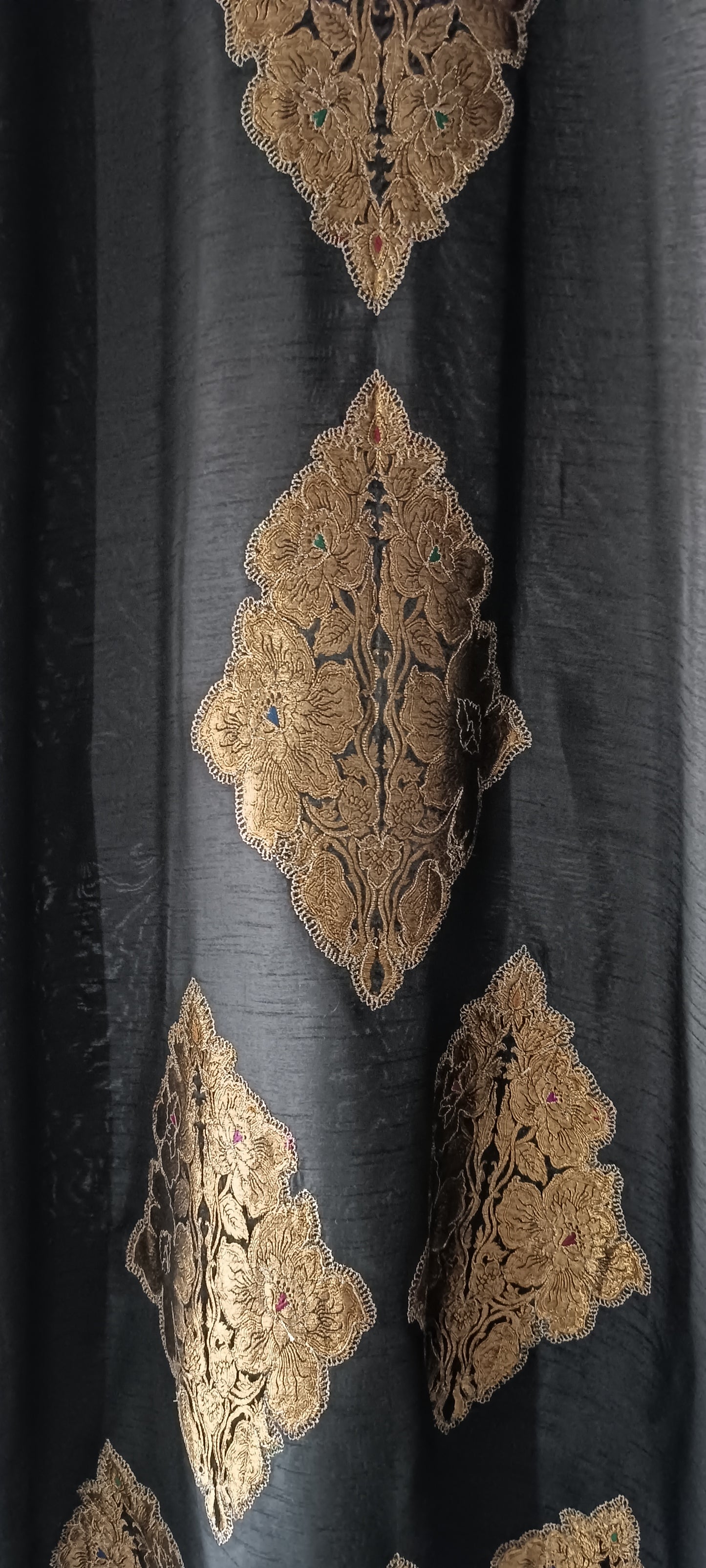 Dholki Edit - Kaftan - Kimkhawab Applique (Black)