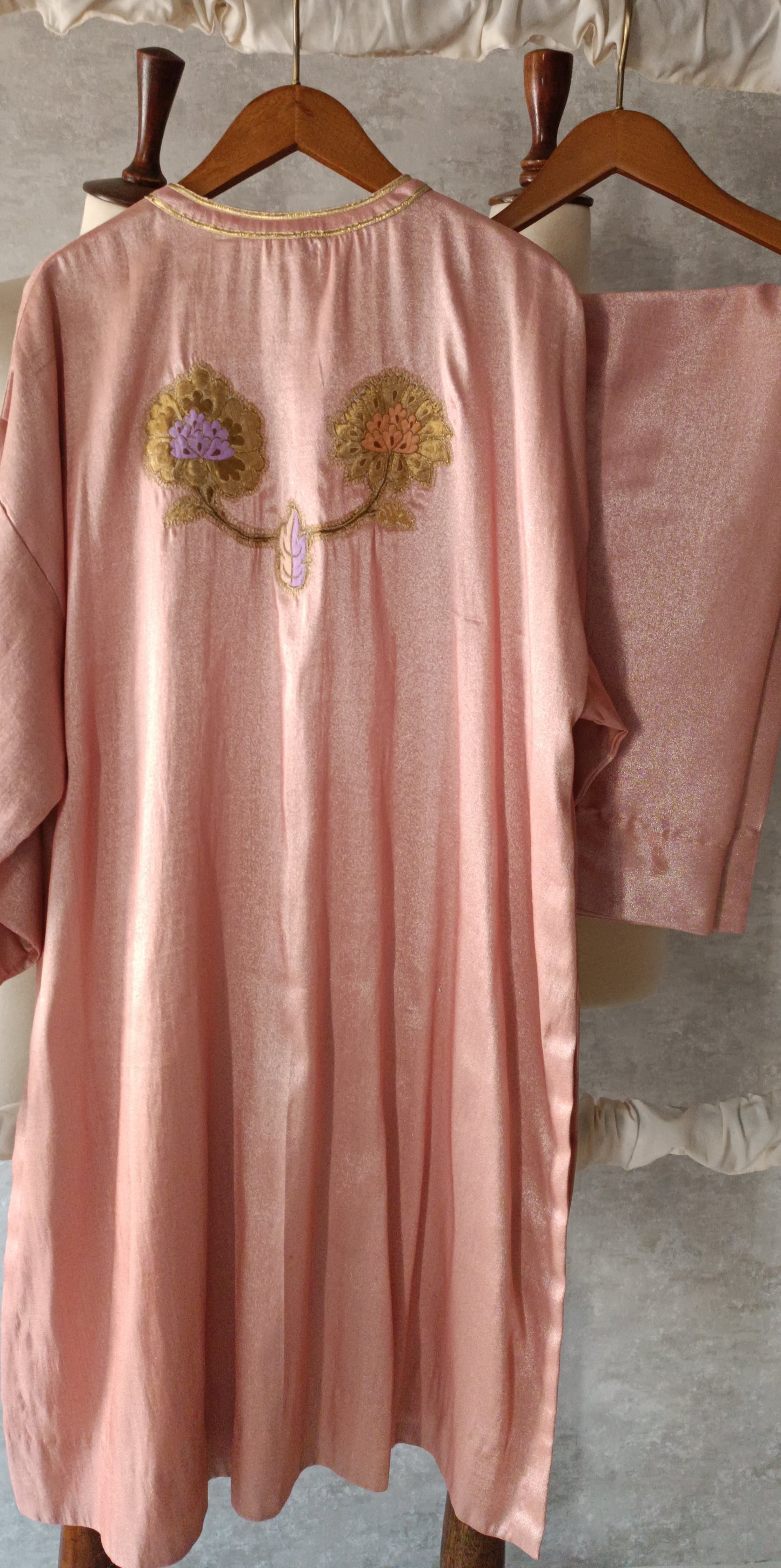 Wedding Edit - Pure Zari Tissue Satin - Dusty Metallic Pink