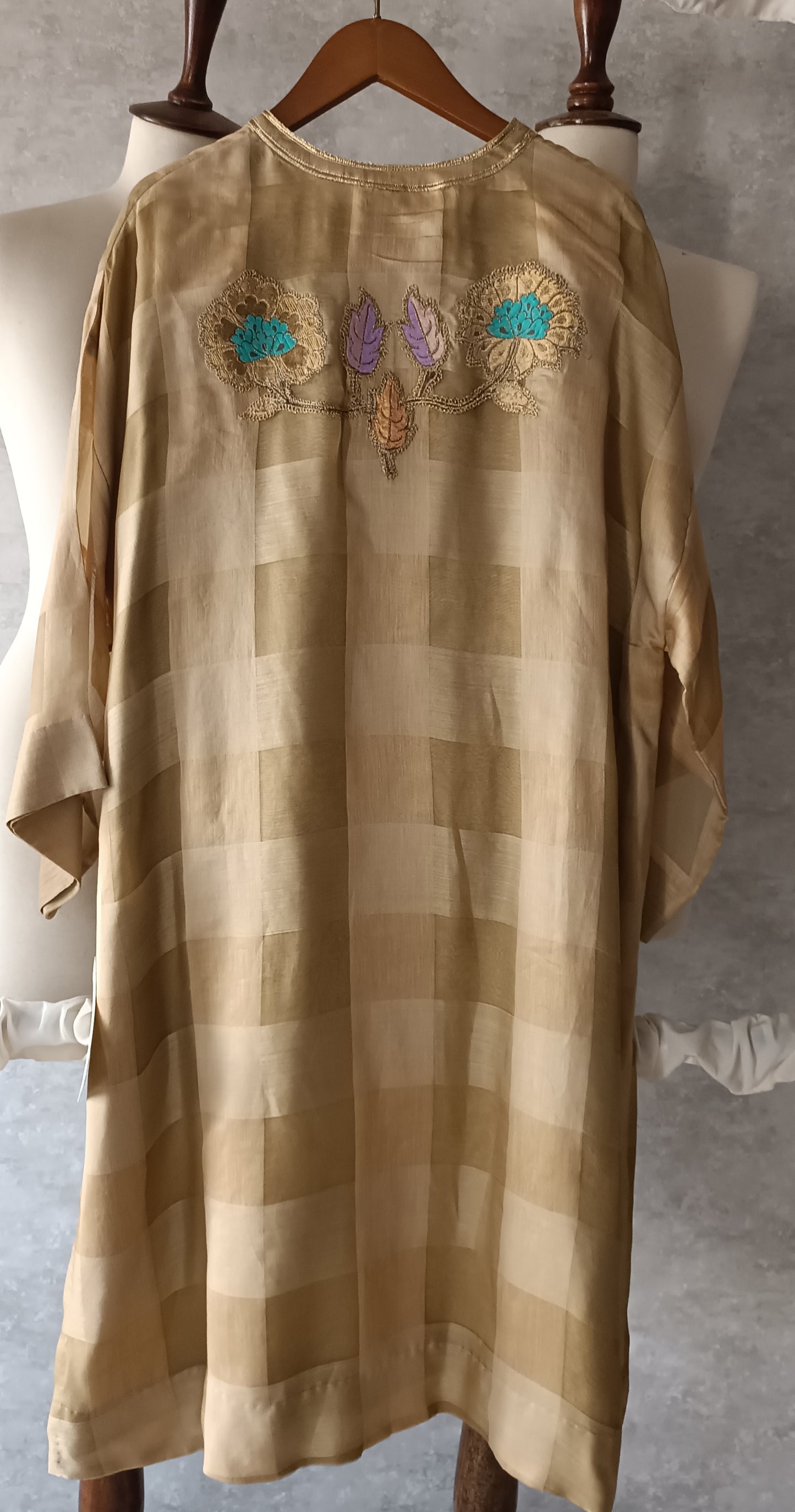 Wedding Edit - Pure Organza Silk  - Tartan Beige