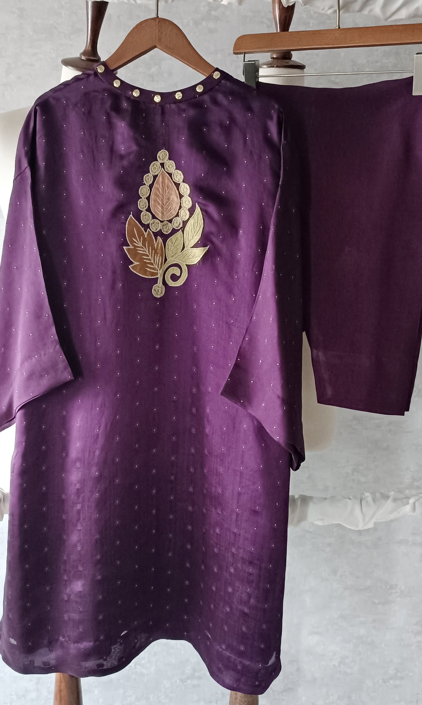 Dholki Edit - Pure Sheesha Bundki Silk - Royal Purple  Phool Patta