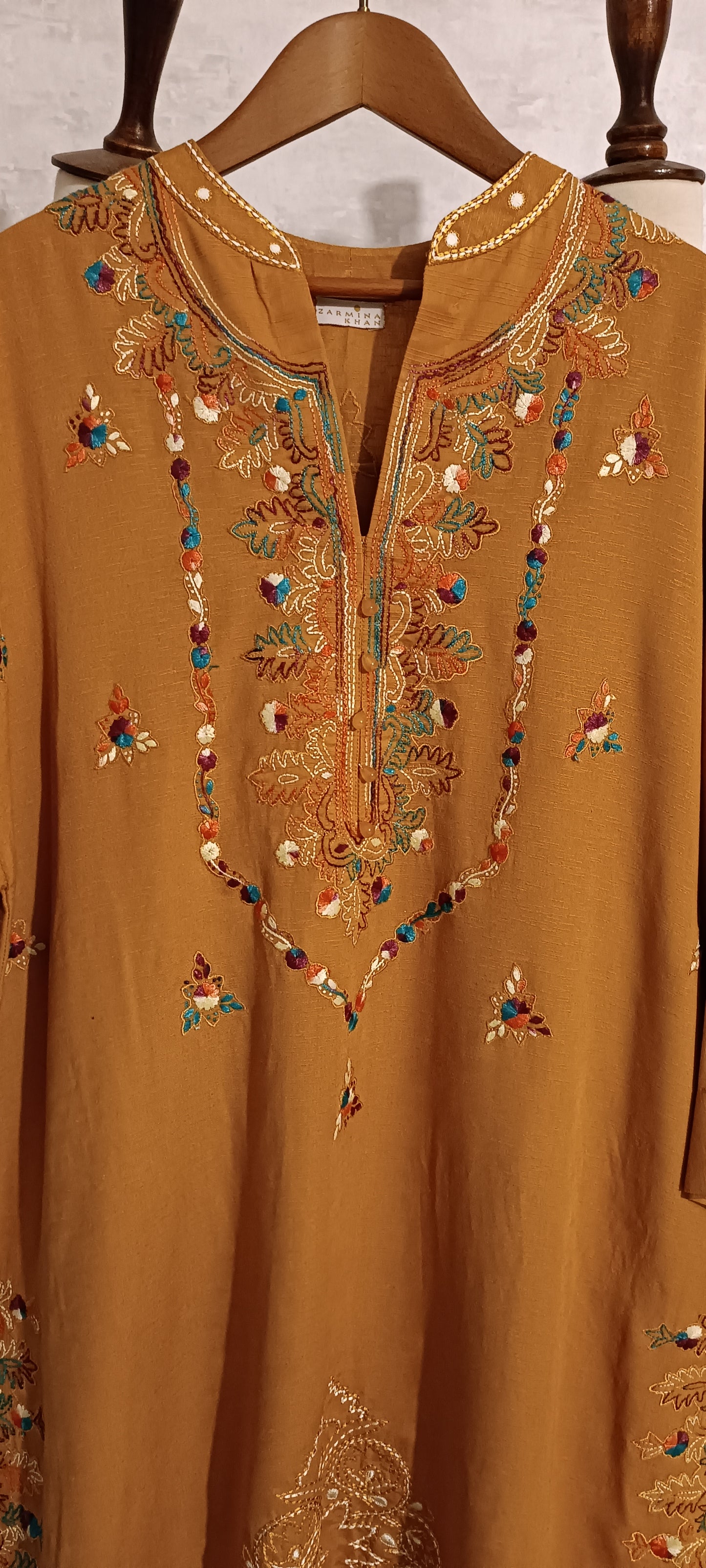 Winter Edit - Pure Silk Karandi - Saffron Yellow