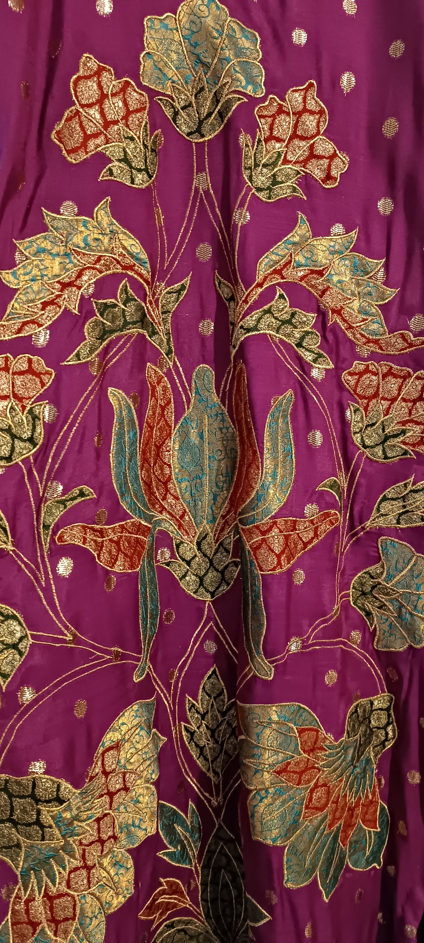 Wedding Edit - Pure Maple Raw Silk Kaftan - Fuschia