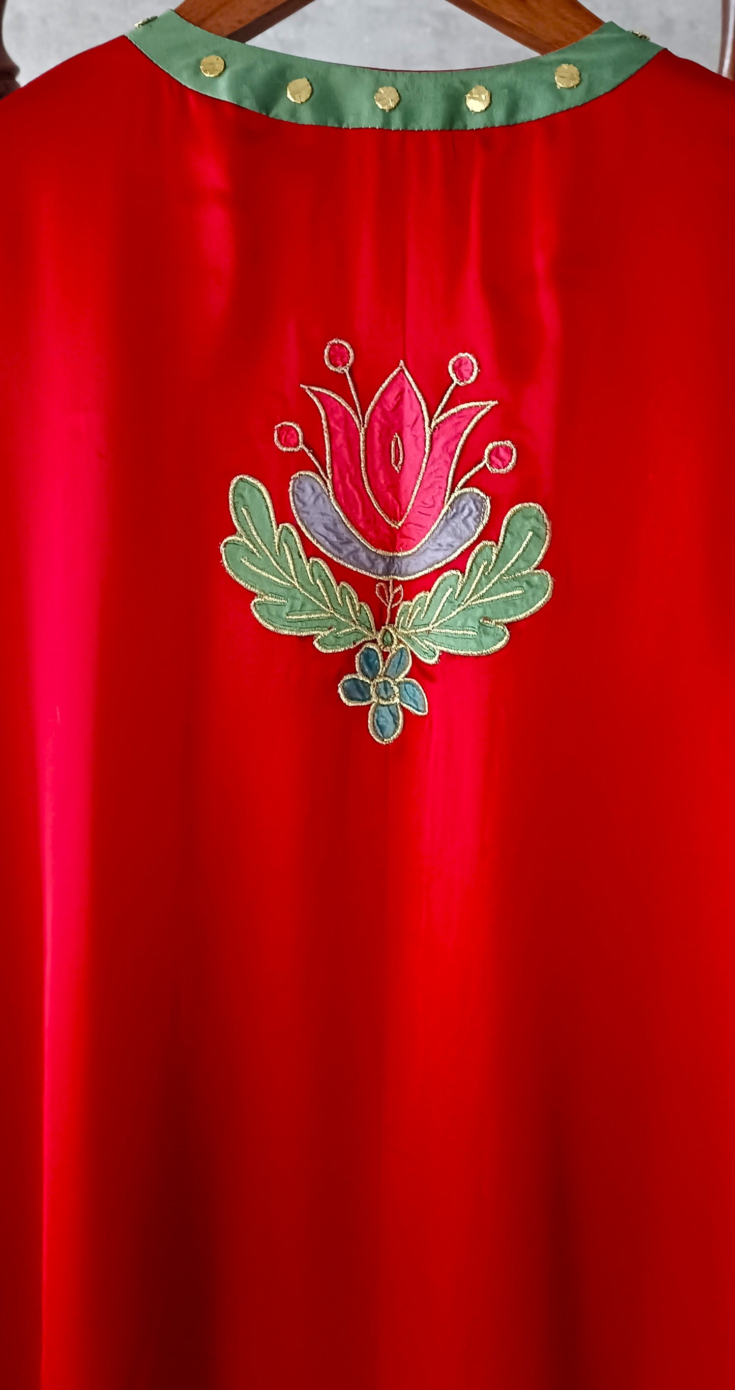 Wedding Edit - Pure Sateen Silk Applique & Embroidery -  The red 'Red'