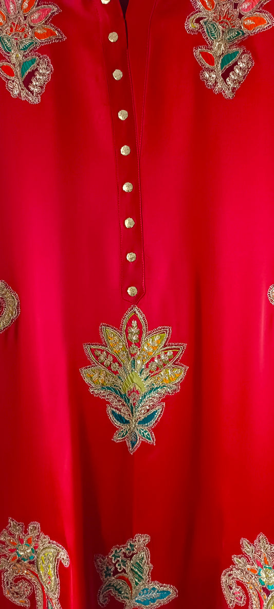 Wedding Edit - Pure Sateen  Applique & Embroidery -  The red 'Red'