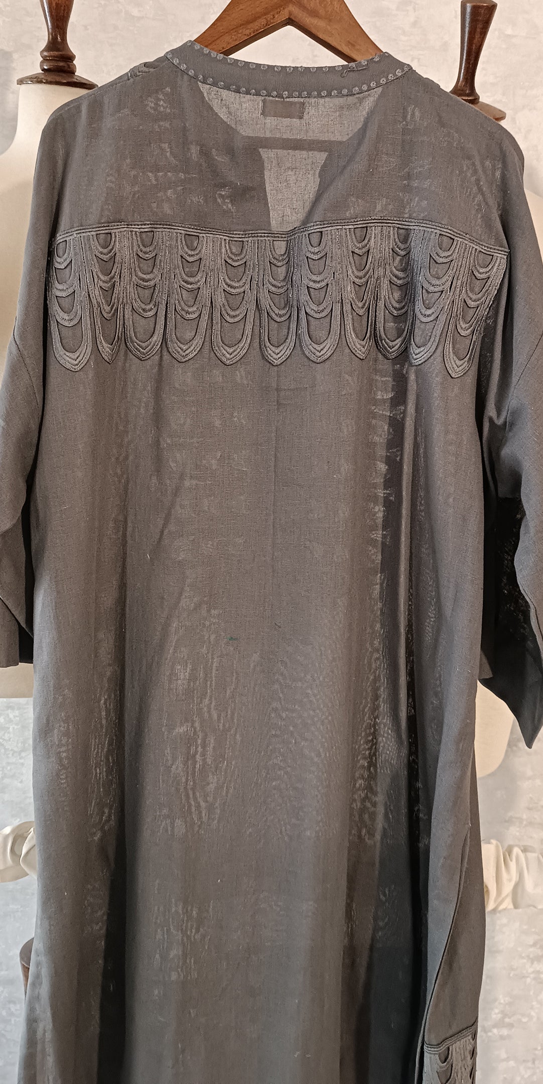 Winter Edit -  Pure Khaddar with scallopped lace -  Grey