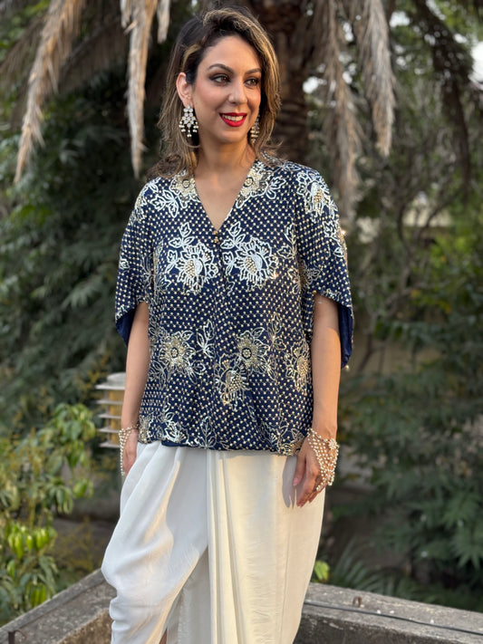 Sequined Georgette Chiffon Top