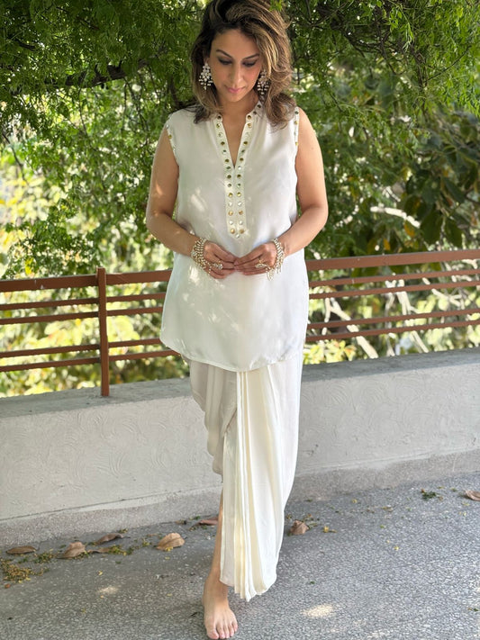 Wedding Wear - Silk Shirt with Lungi - Kimkhawab&Muqaish