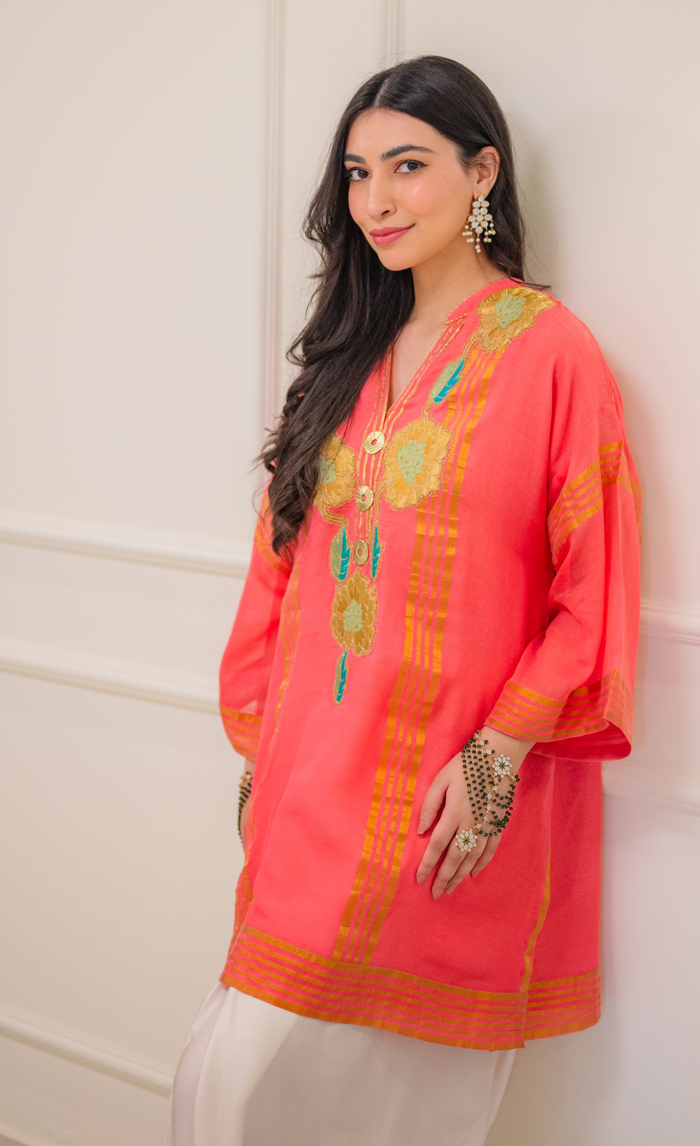 Summer Edit - Malmal Kimkhawab Collection  - Hot Gulabi Pink