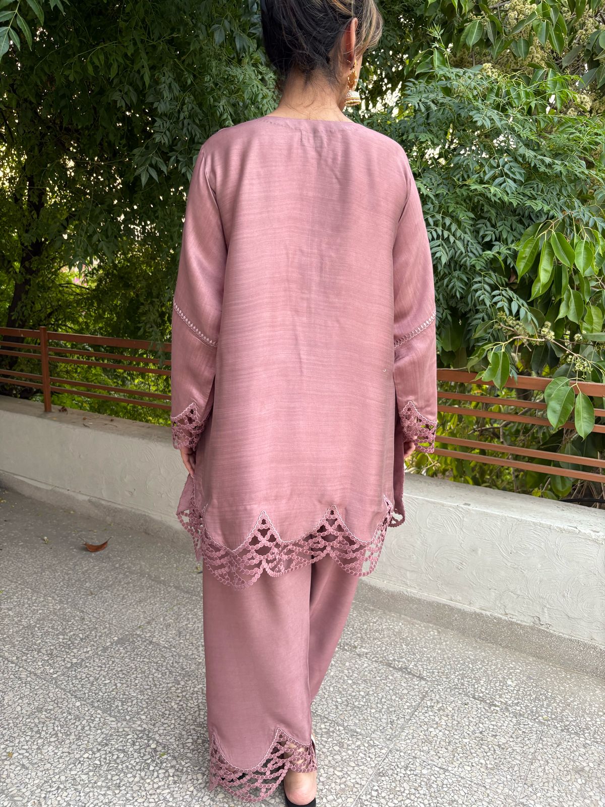 Summer Edit - Pure Maple Raw Silk - Lavender Farshi Shalwar Set