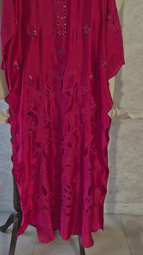 Kaftan Rich Hot Fuschia Pink