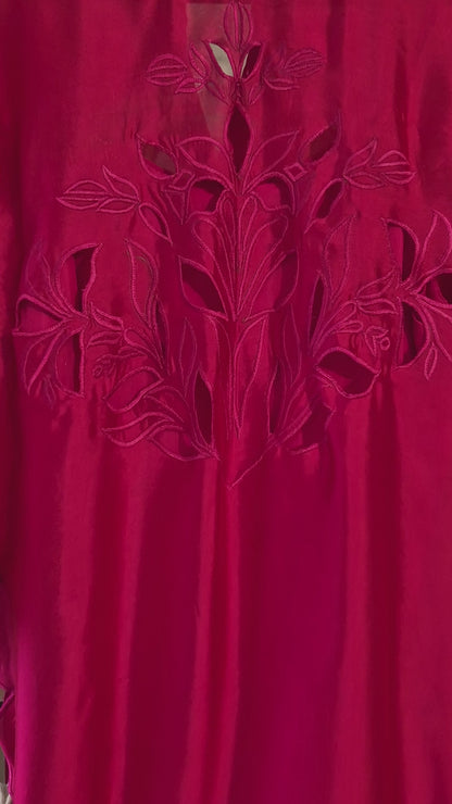 Kaftan Rich Hot Fuschia Pink