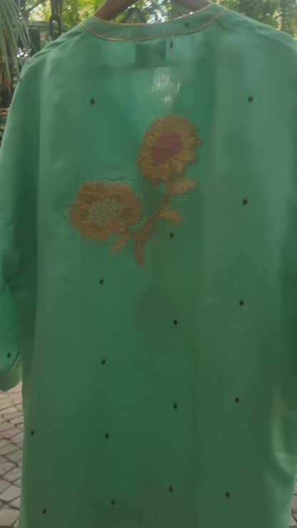 Summer Edit - Pure Ketan Silk - Kimkhawab Collection (Aqua Green)