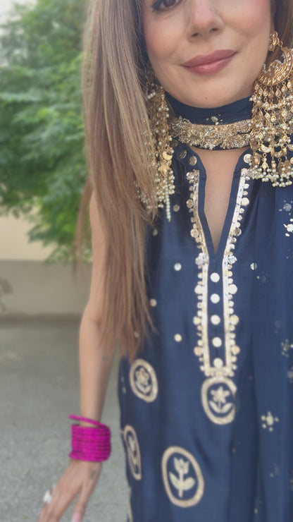 Kurta Navy Medalian Set