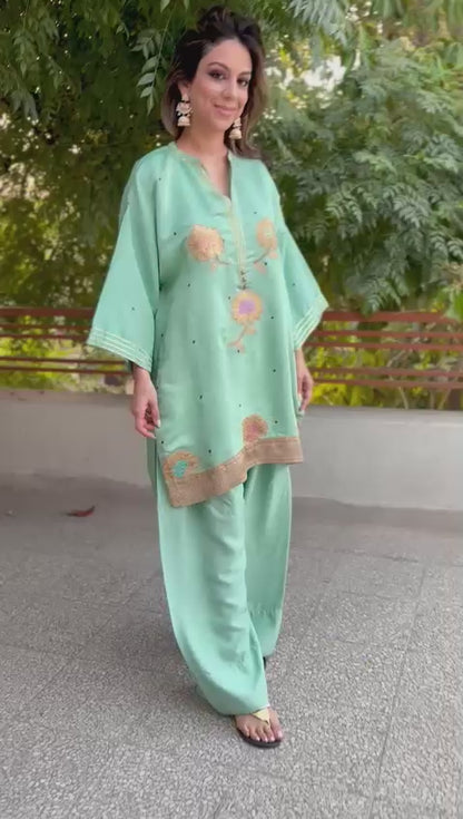 Summer Edit - Pure Ketan Silk - Kimkhawab Collection (Aqua Green)