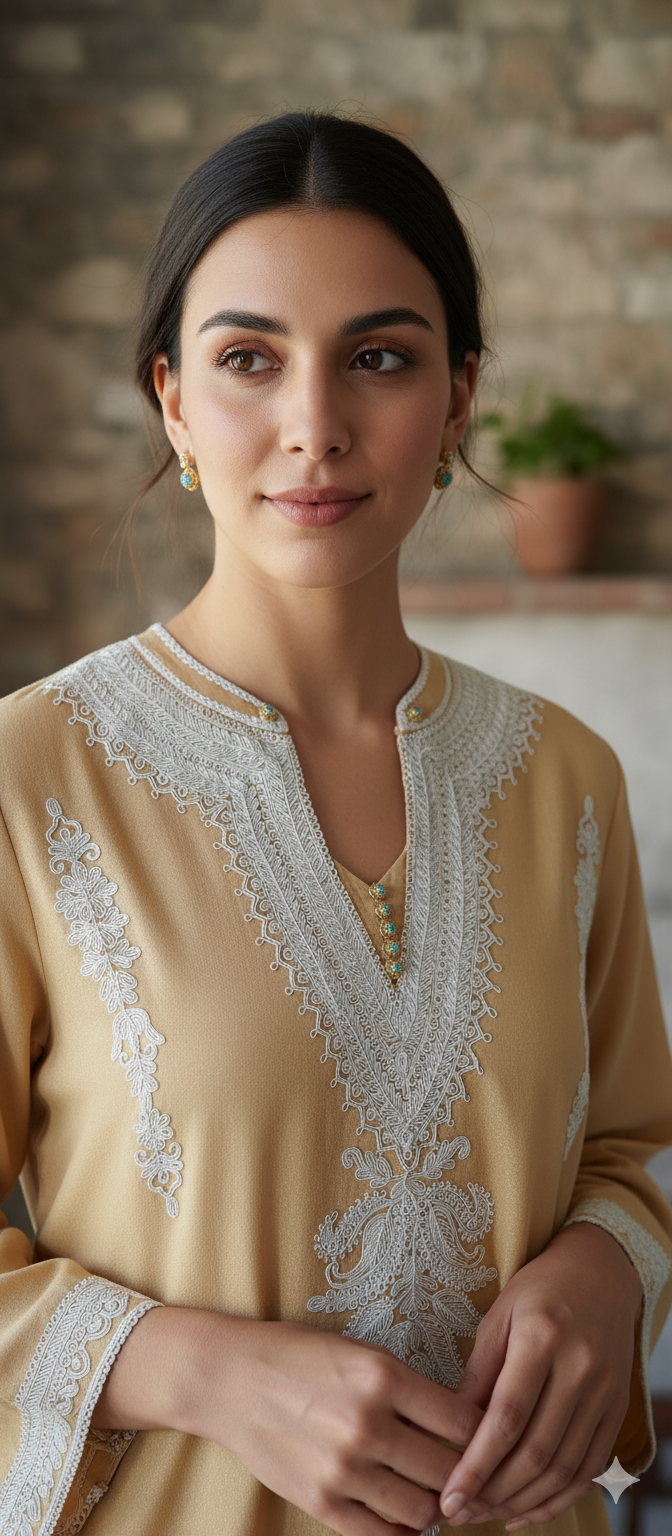 Winter Edit - Dori Embroidered Karandi -  - Buttercup Yellow