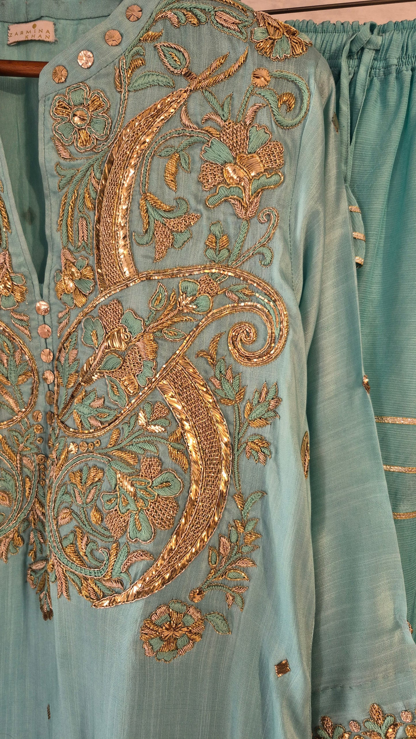 Celestial Tiffany Blue Paisely