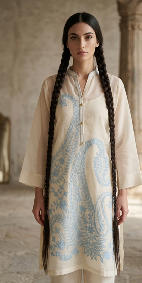 Kurta Paisley (Colors on White)