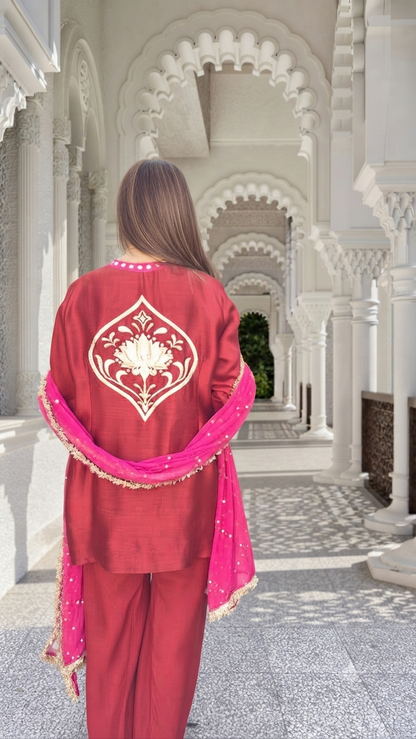 Kurta Rich Crimson Set