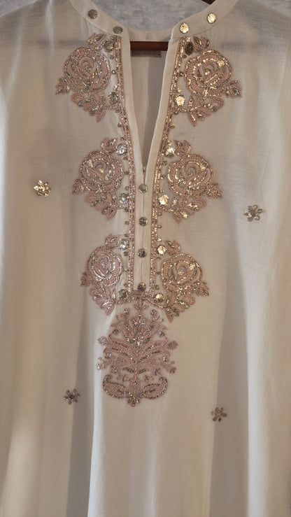 Dhaka malmal Rose Kurta