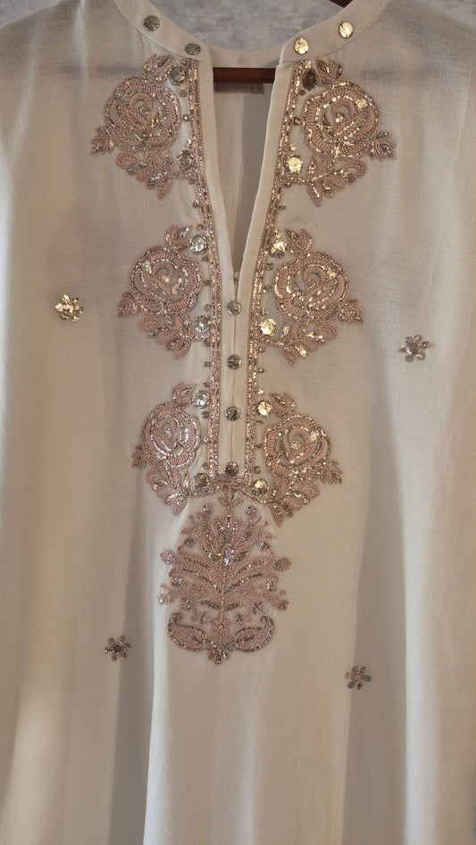 Dhaka malmal Rose Kurta