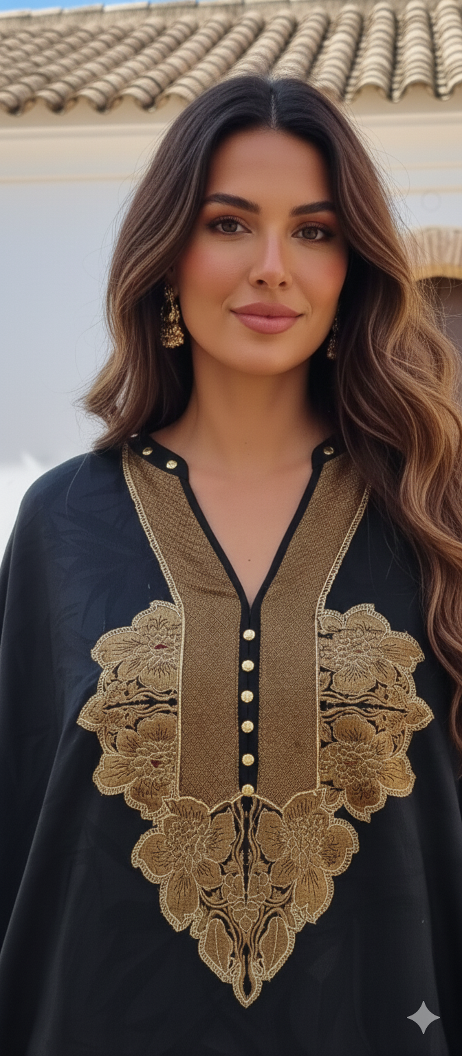 Spring Edit -  Pure Silk Karandi Kimkhawab Appliqué -  Black